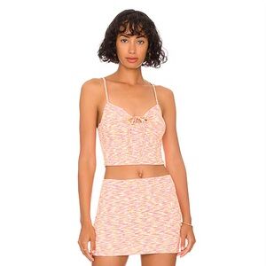 More to Come Jules Skirt Set in Pink and Orange